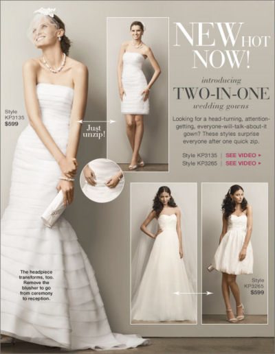 Two-in-one wedding gown