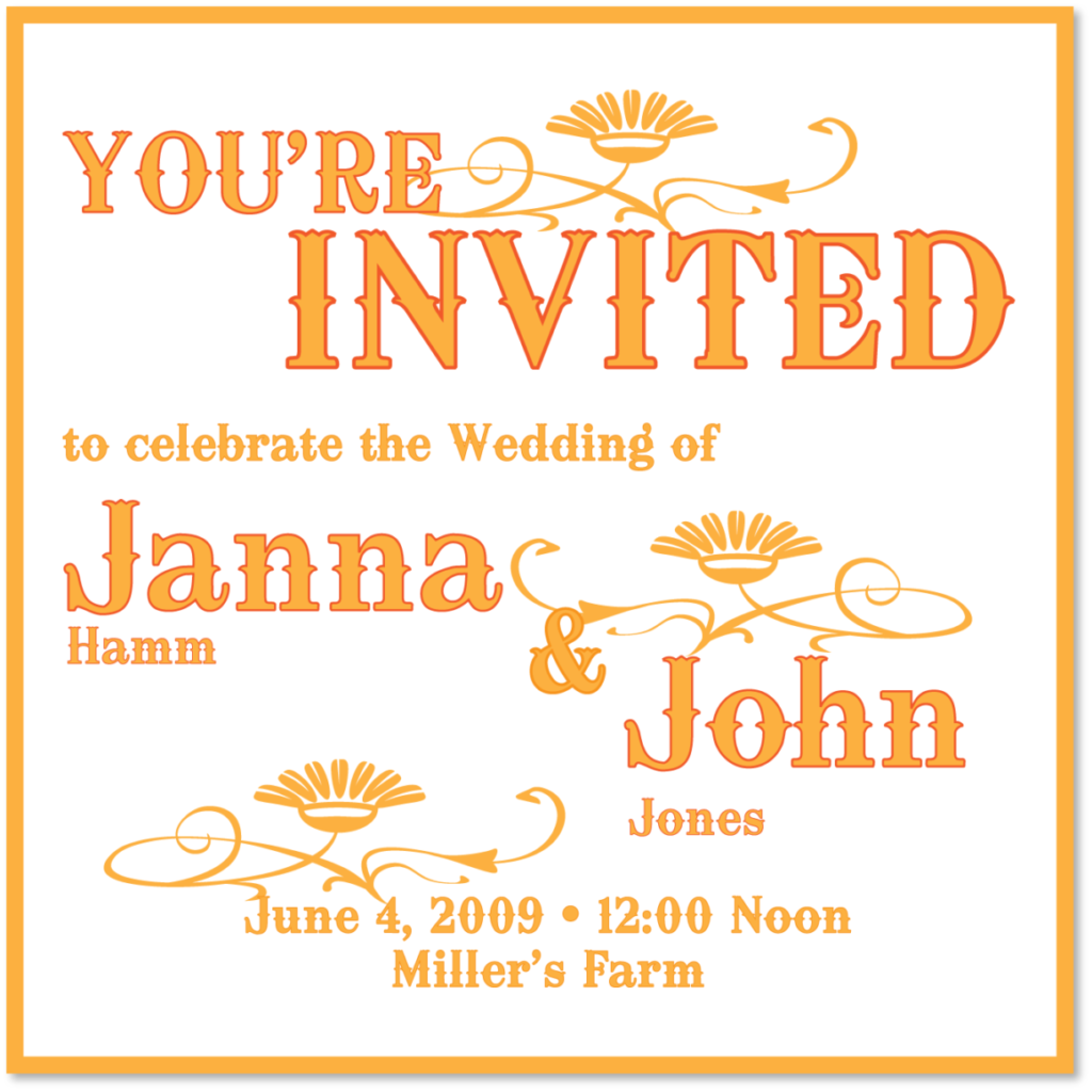 Aisle Say! Wedding Paper's Country Charm invitation