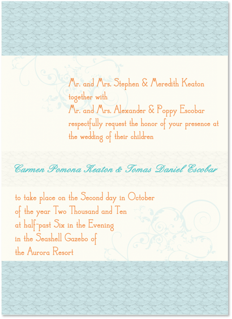 Aisle Say! Wedding Paper's Serendipity invitation