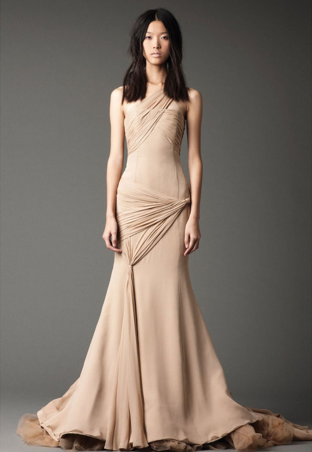Taupe Wedding Gown