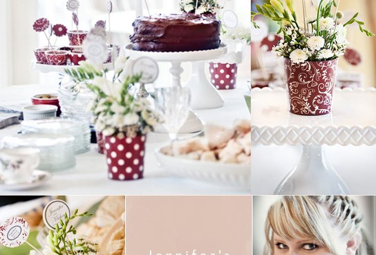 polka dot theme wedding shower