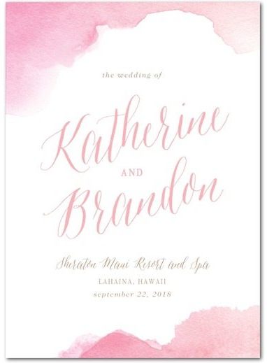 Watercolor Design Wedding Program