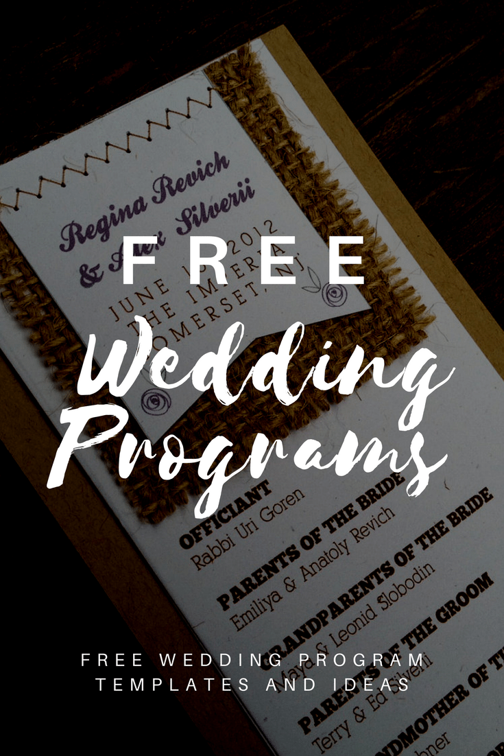 Free Wedding Program Templates  Wedding Program Ideas Regarding Church Program Templates Word