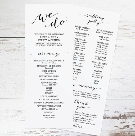 Free Downloadable Wedding Program Template That Can Be Printed from www.topweddingsites.com