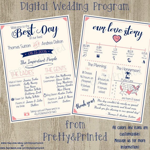 Digital Wedding Program