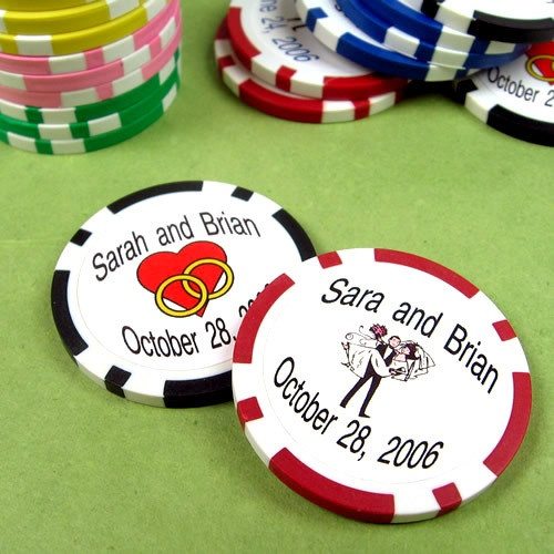 Custom Printed Wedding Poker Chips