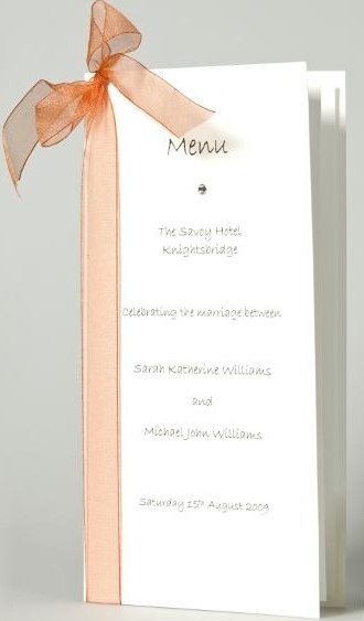 models of menus for a wedding 23