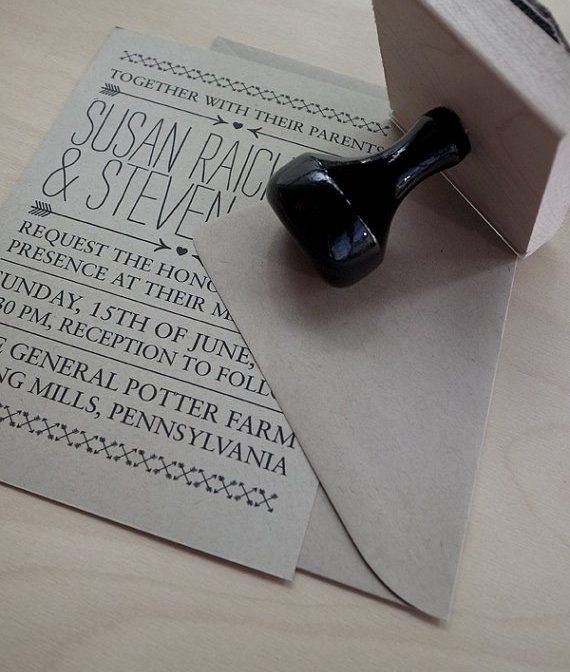 diy wedding invitations stamp