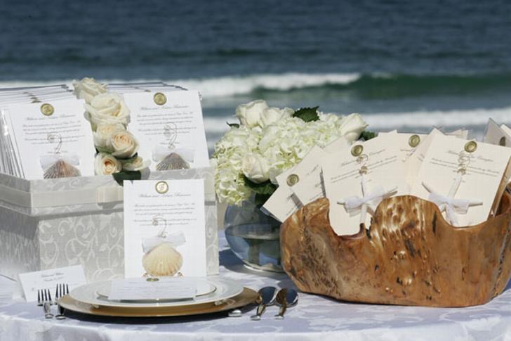 elegant beach wedding favors