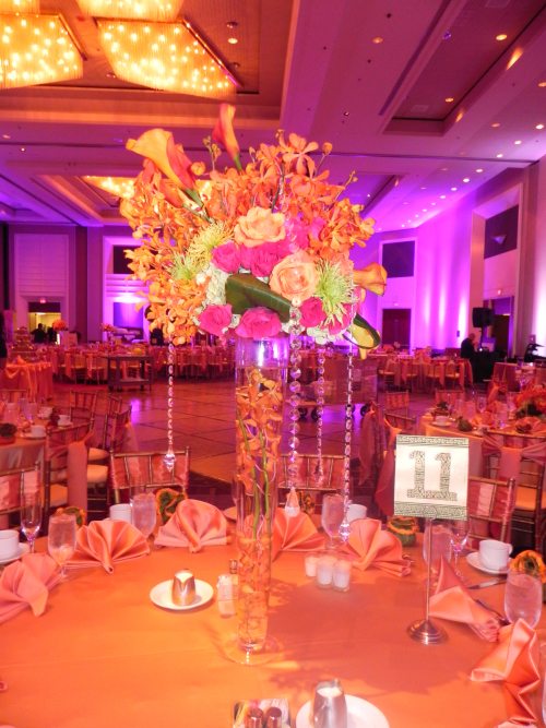 bollywood wedding floral centerpiece