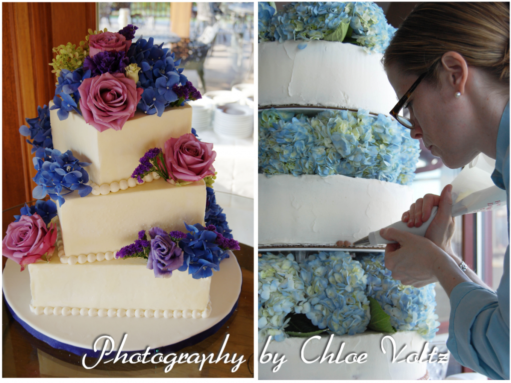 flowers wedding cake top