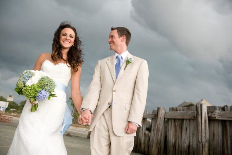 wedding in a storm