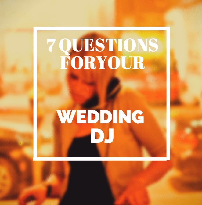 wedding dj questions