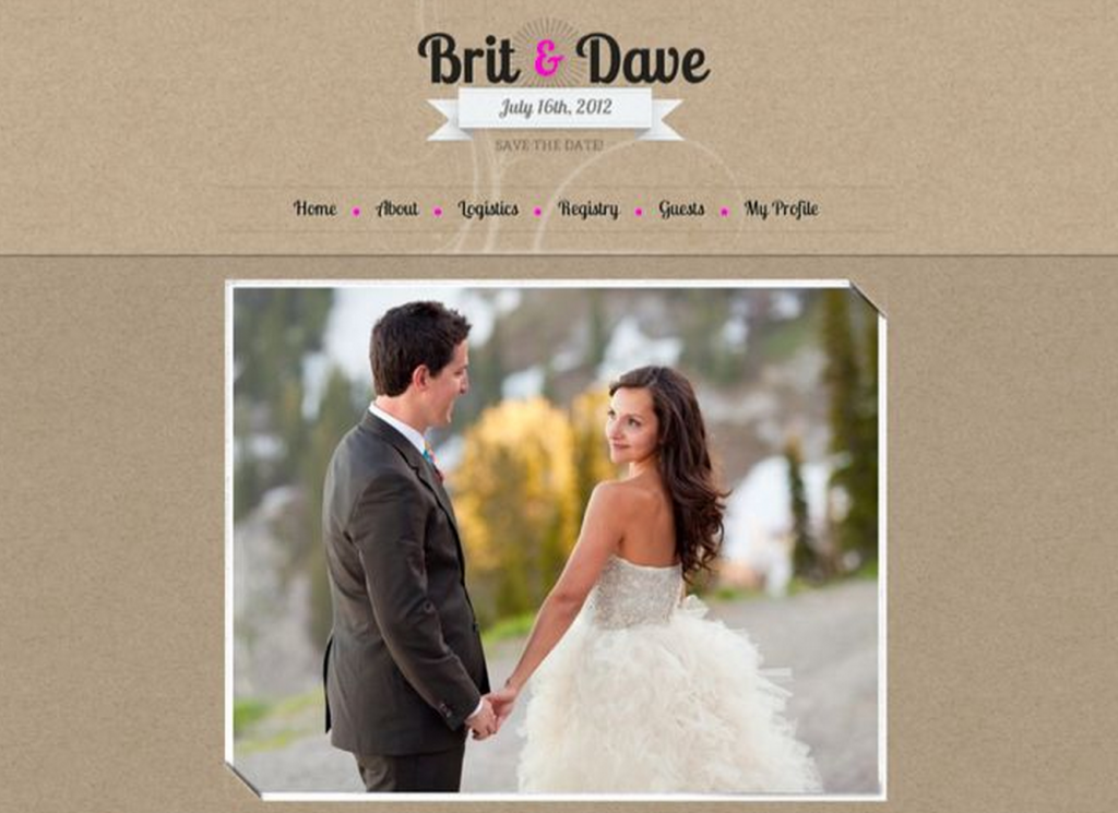 my wedding website