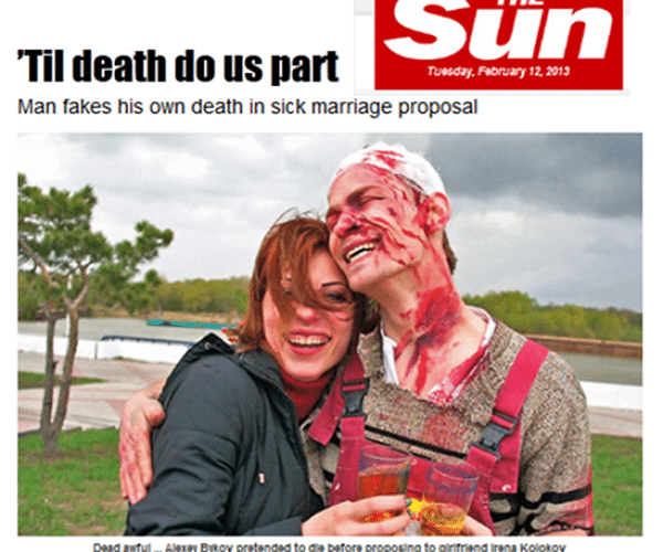Bizarre Wedding Proposal
