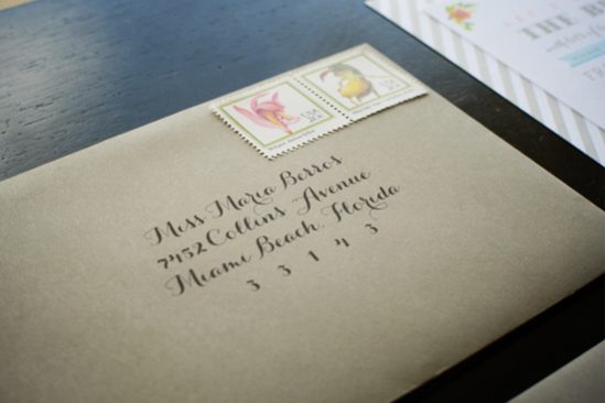 bridal shower envelope addressing