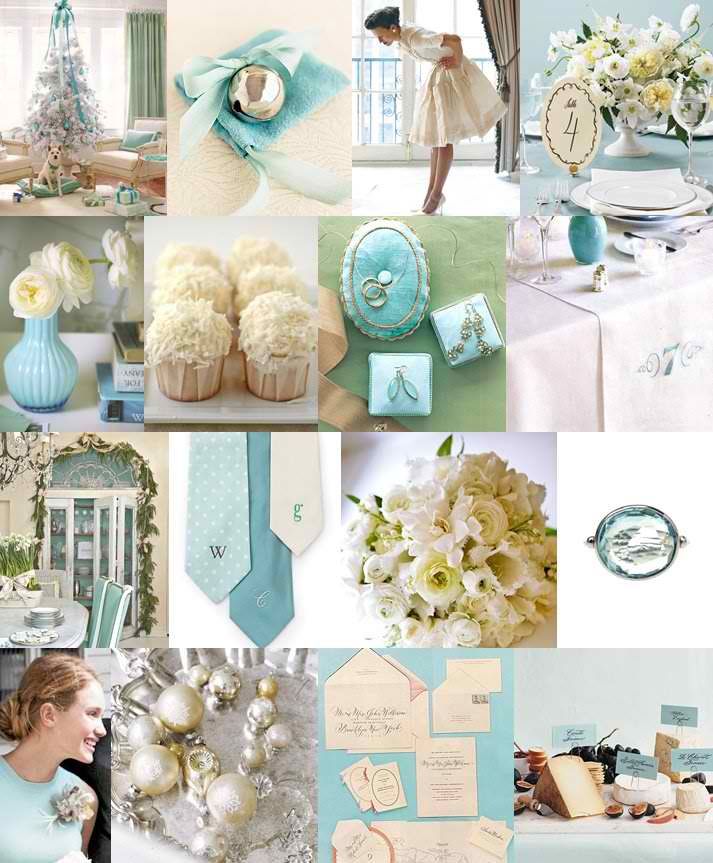 tiffany blue white and silver wedding