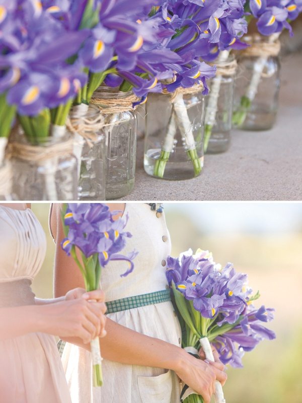 Purple Iris Bouquets // Image Source