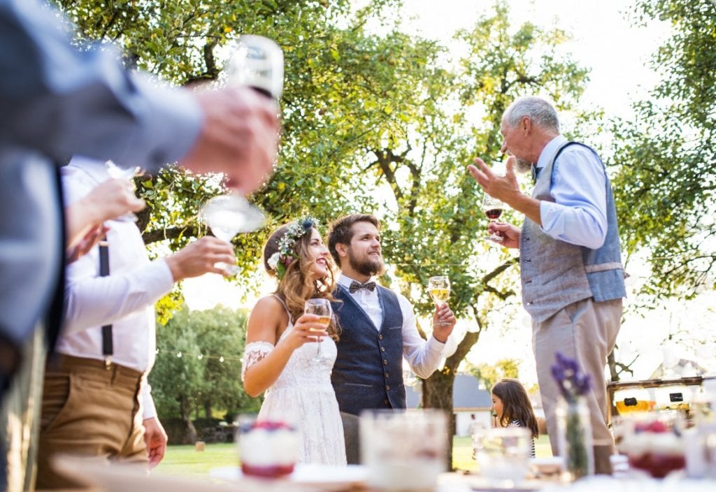 Private father and bride toast