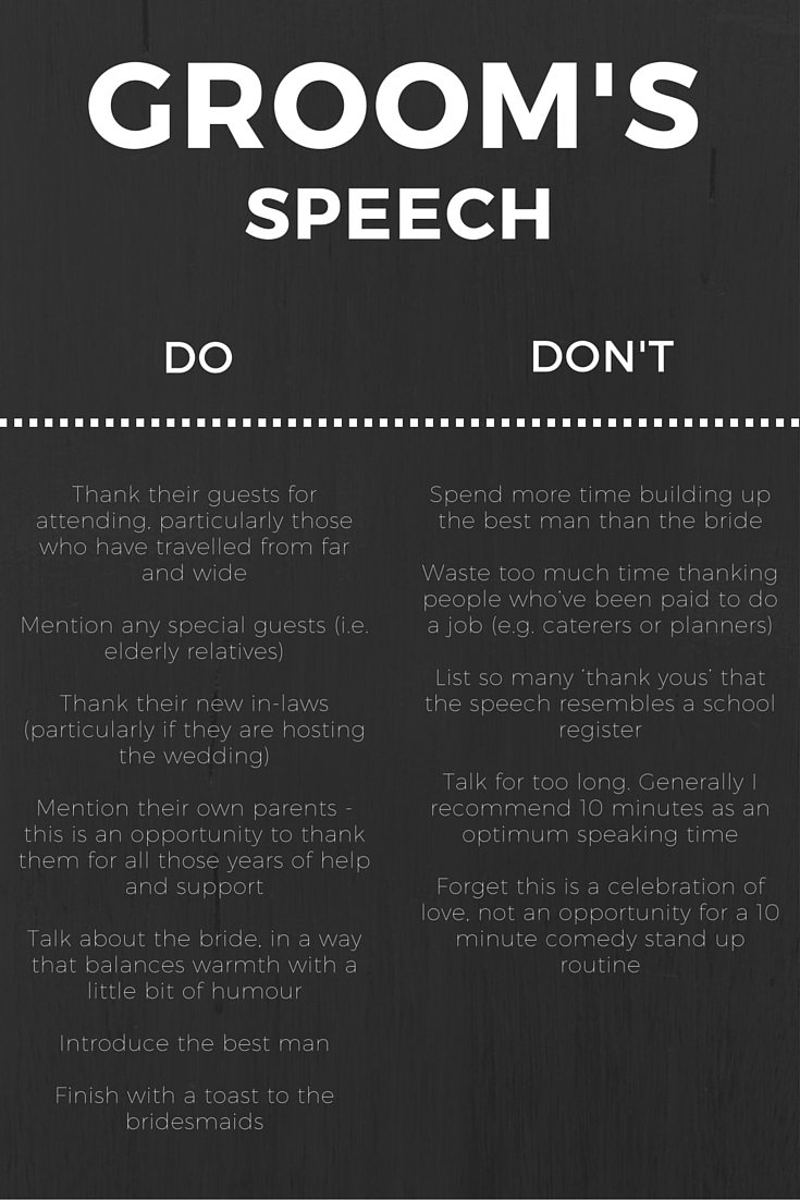 what makes a good groom speech