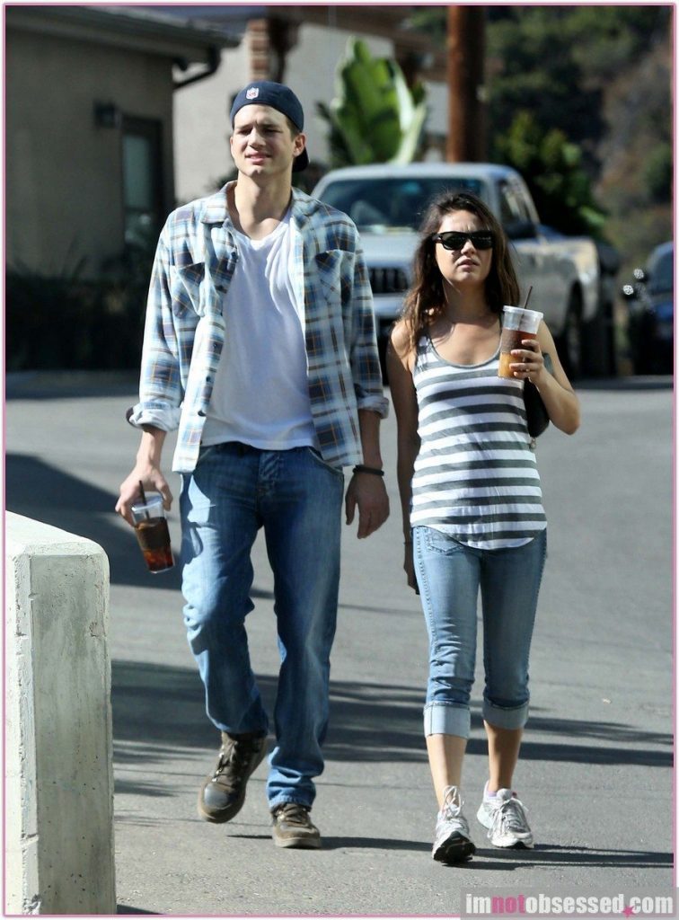 Exclusive... Ever The Lovely Couple Ashton And Mila Enjoy Each Other And The View