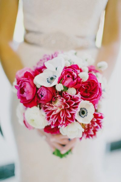 hot pink wedding bouquets