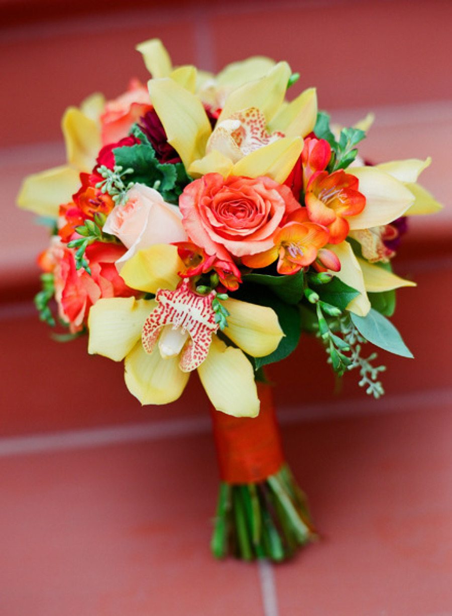 Coral Bouquets Wedding