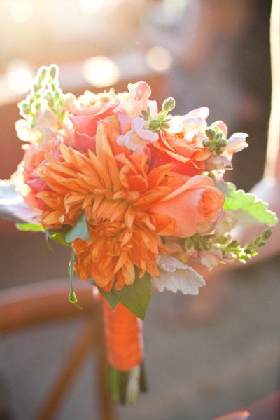 Coral Bouquets Wedding