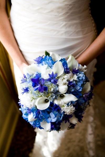 Royal Blue Wedding Bouquet