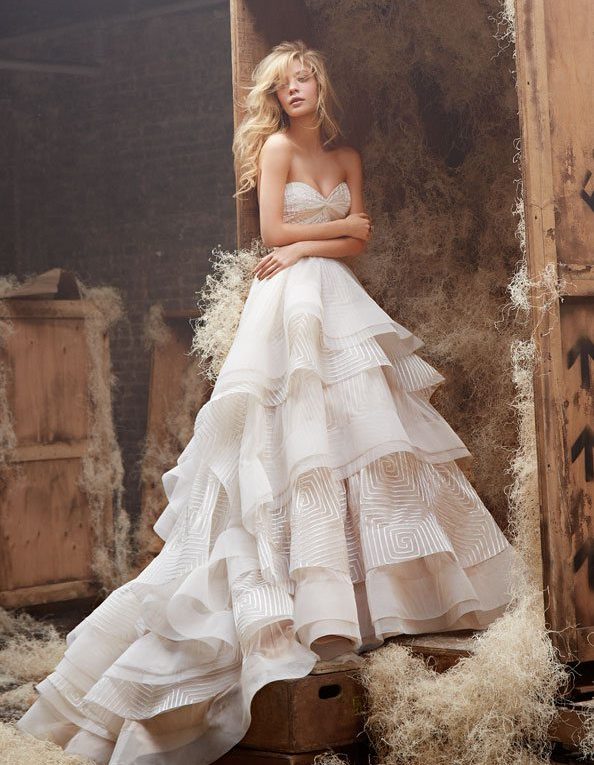 Wedding Gowns with Textured Skirts