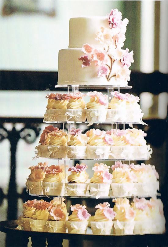 cupcake wedding tower