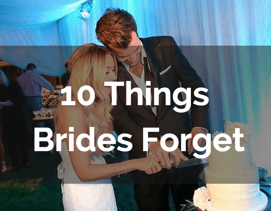 things brides forget