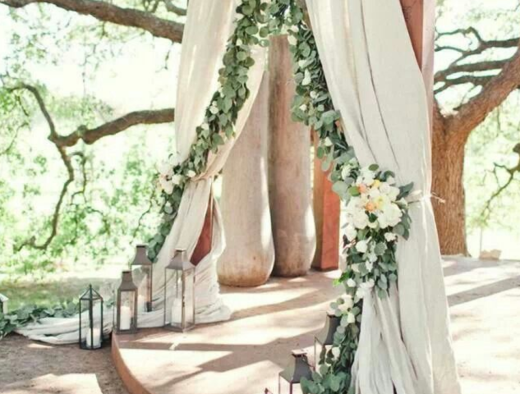 outdoor wedding ceremony entrance