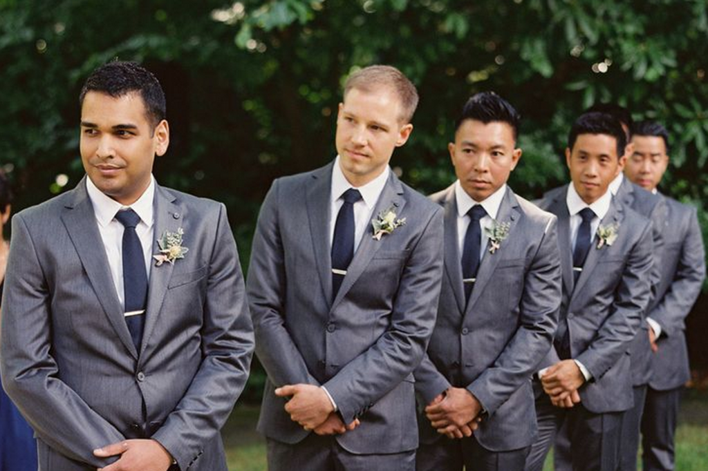 groomsmen matching suits