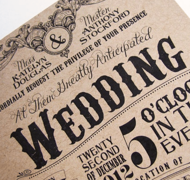 wedding invitation vintage