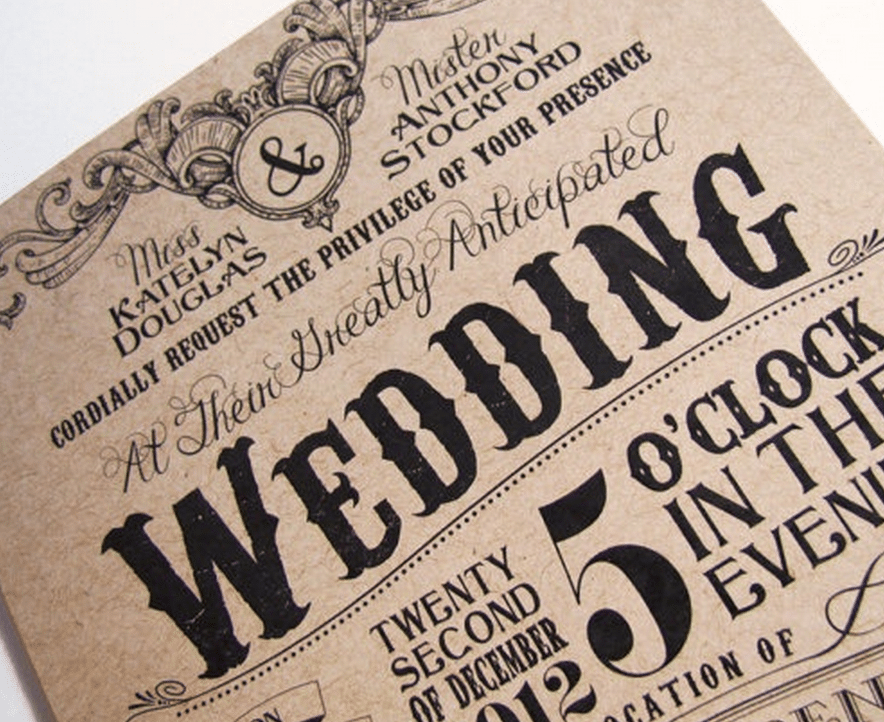 wedding invitation vintage