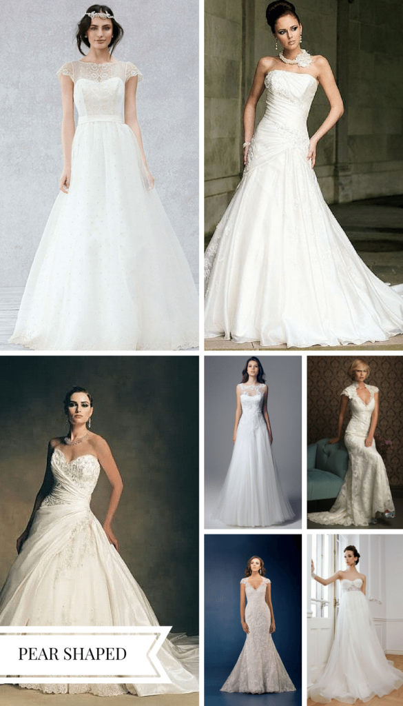 wedding dress for pear shaped bride