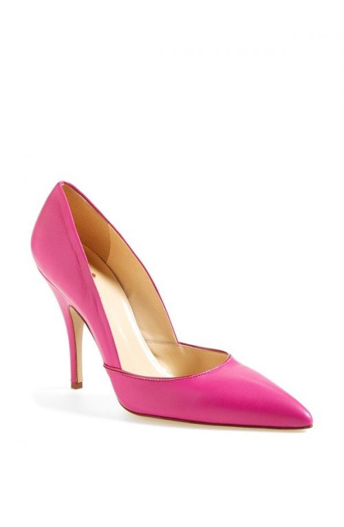 Hot Pink Pumps For The Big Walk Down The Aisle