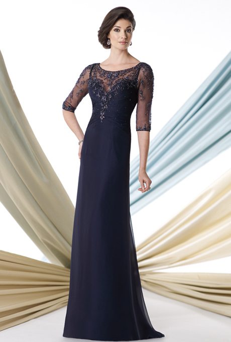 Navy Blue Mother of the Bride Dress