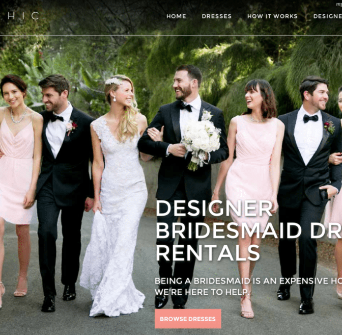 designer bridesmaid dress rentals