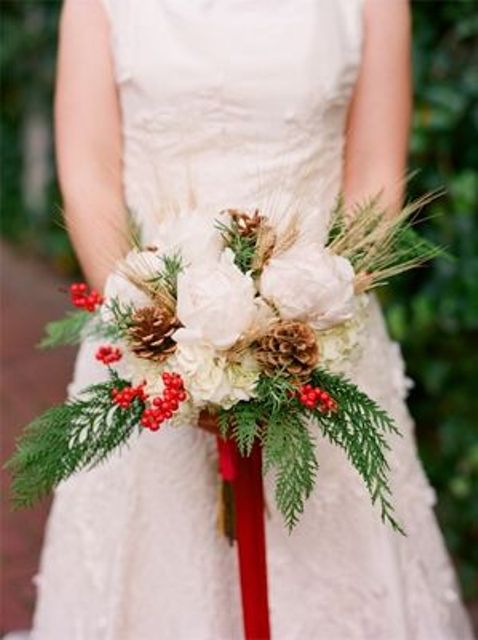 Christmas Wedding Bridal Bouquet