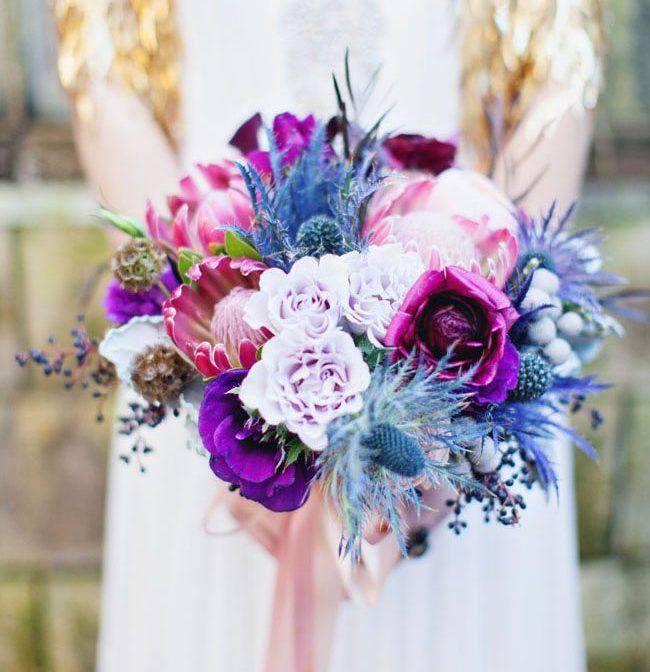 Blue Bridal Bouquets