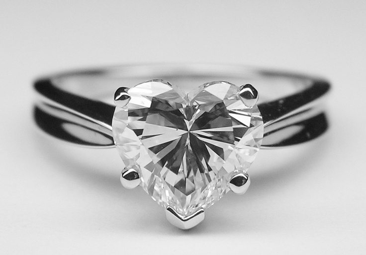 heart shaped engagement ring