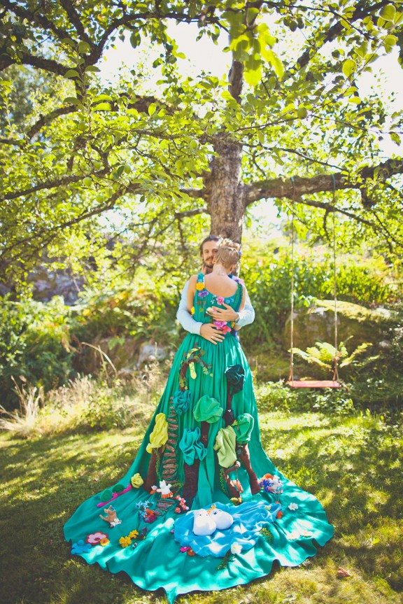 Colorful Alternative Wedding Gown