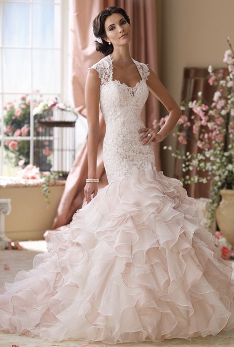 Wedding gowns with ruffles