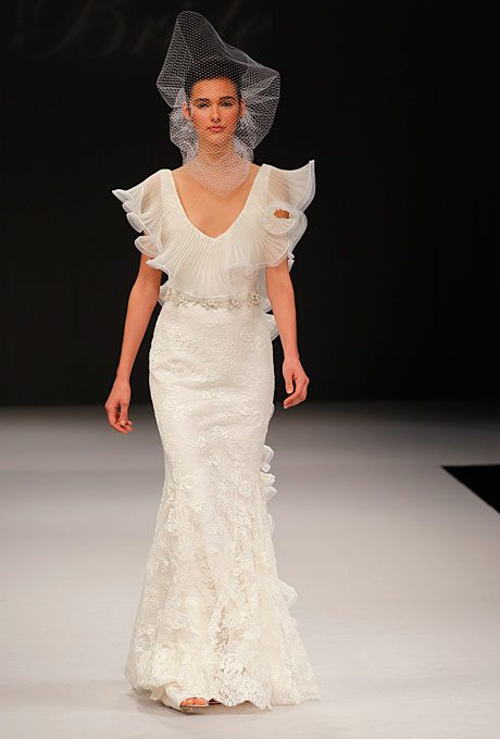 Wedding gowns with ruffles