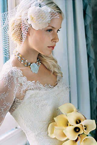 A beautiful blonde bride