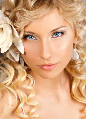 A beautiful blonde bride