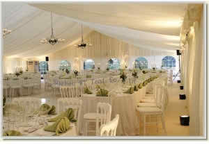 Clear tents for the outdoor wedding ceremonies