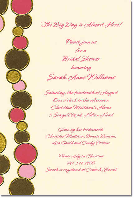 Informal wedding invitations